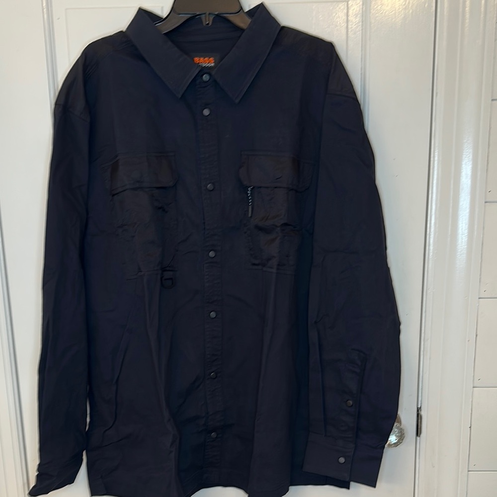 Bass‎ Outdoor Black Stretch Worker Shirt Shacket size XXL NWT